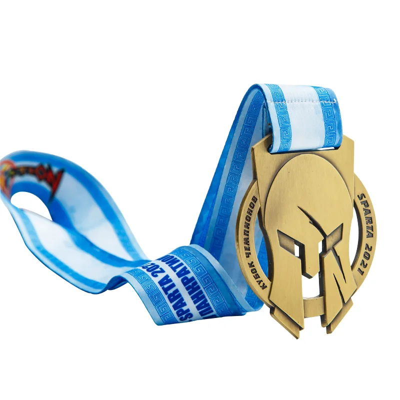 Professional Medals Manufacture Wholesale Metal SPARTA Gold Award Souvenir Medals and Trophies