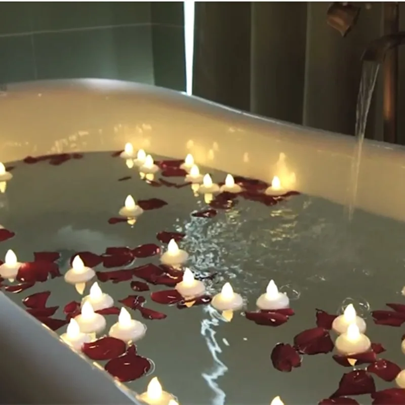 Hot Selling Unique round Shaped Flameless Floating Candles Water Activated for Ramadan & Diwali Parties & Other Occasions