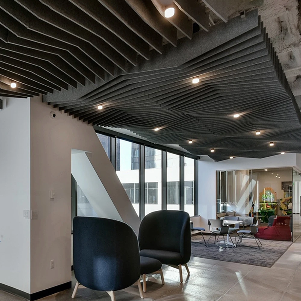 acoustic Ceiling decoration fabric polyester fiber acoustic panel ceiling  for cinema sound absorbing pet felt