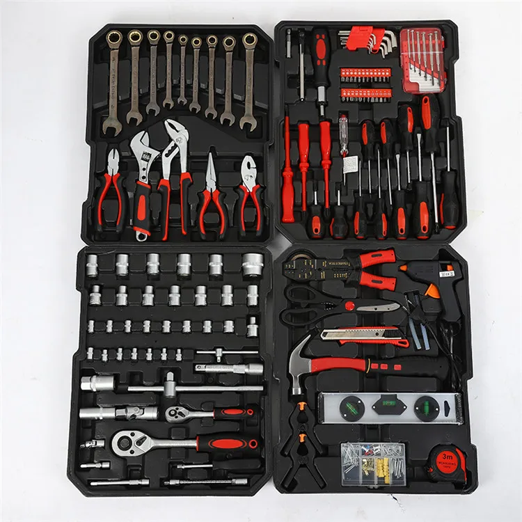 Factory main product custom logo aluminium suitcases on wheels ratchet wrench 187pcs tool set