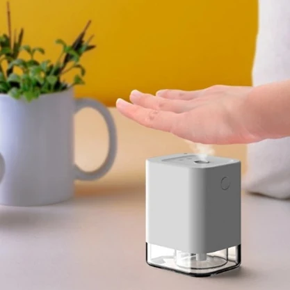 household water tank inside wireless rechargeable touchess automatic hand induction sterilizer alcohol small spray satinizer