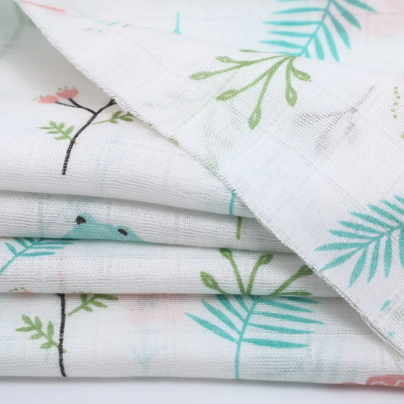 wholesale double gauze solid color bamboo muslin fabric for baby swaddle blanket