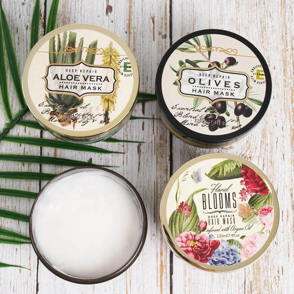 Honey Collagen Vegan Hair Mask Private Label Aloe Vera Rice Water Hair Mask