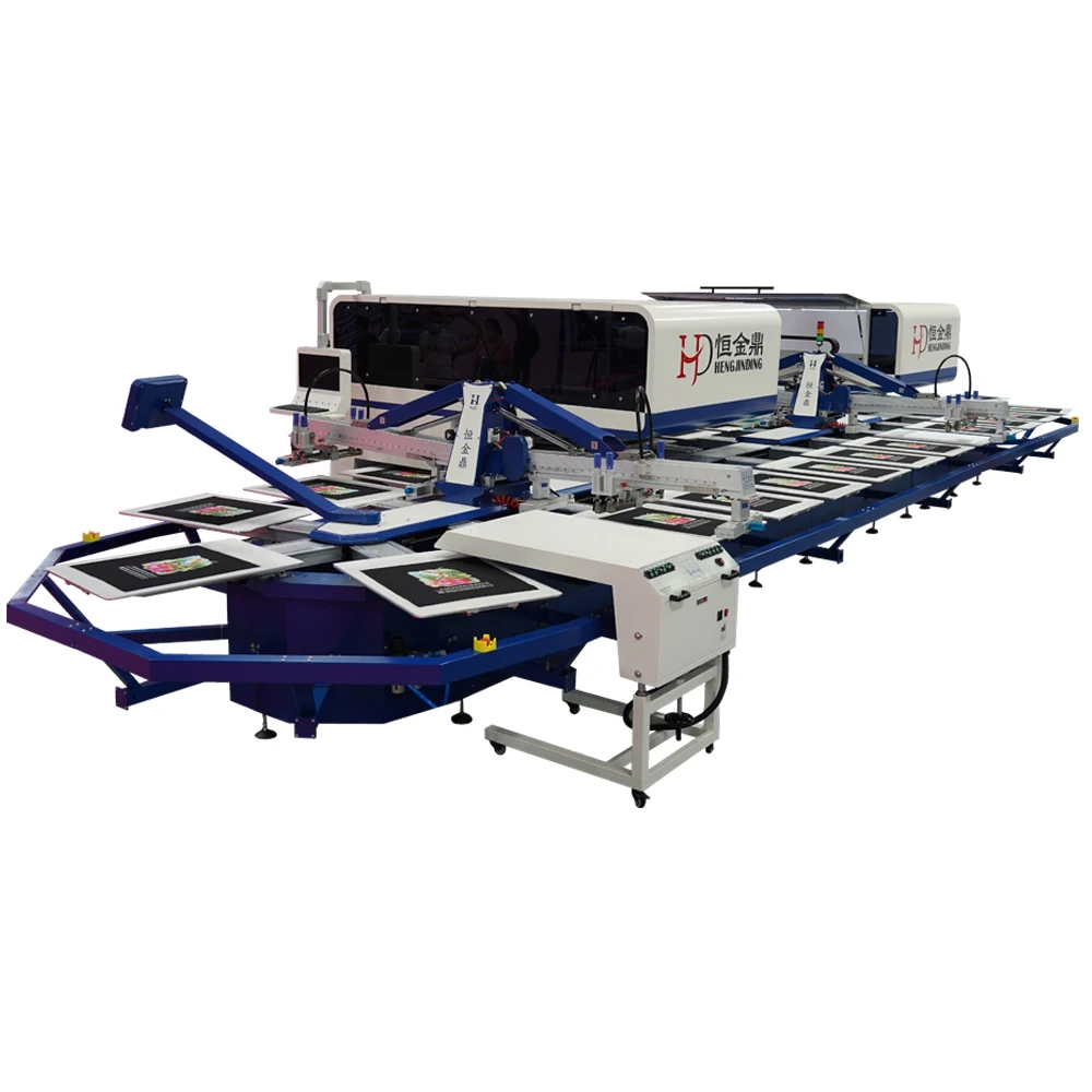 Hybrid DTG RICOH G5 Digital Printer White Basis Automatic Screen Printing Machine In One For Sales