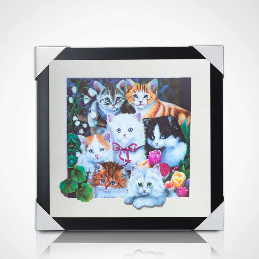
5d lenticular printing for home decoration 3d picture of cat lenticular picture 