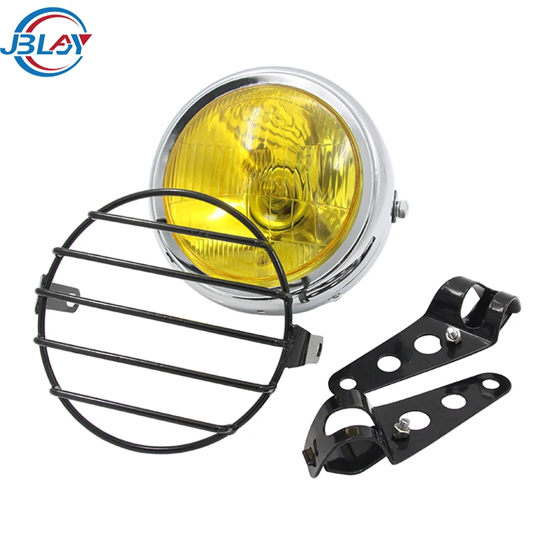Fit for CG CB CL Harley Suzuki Yamaha Honda Vintage Motorcycle Headlights Side Mount Brackets Headlamps