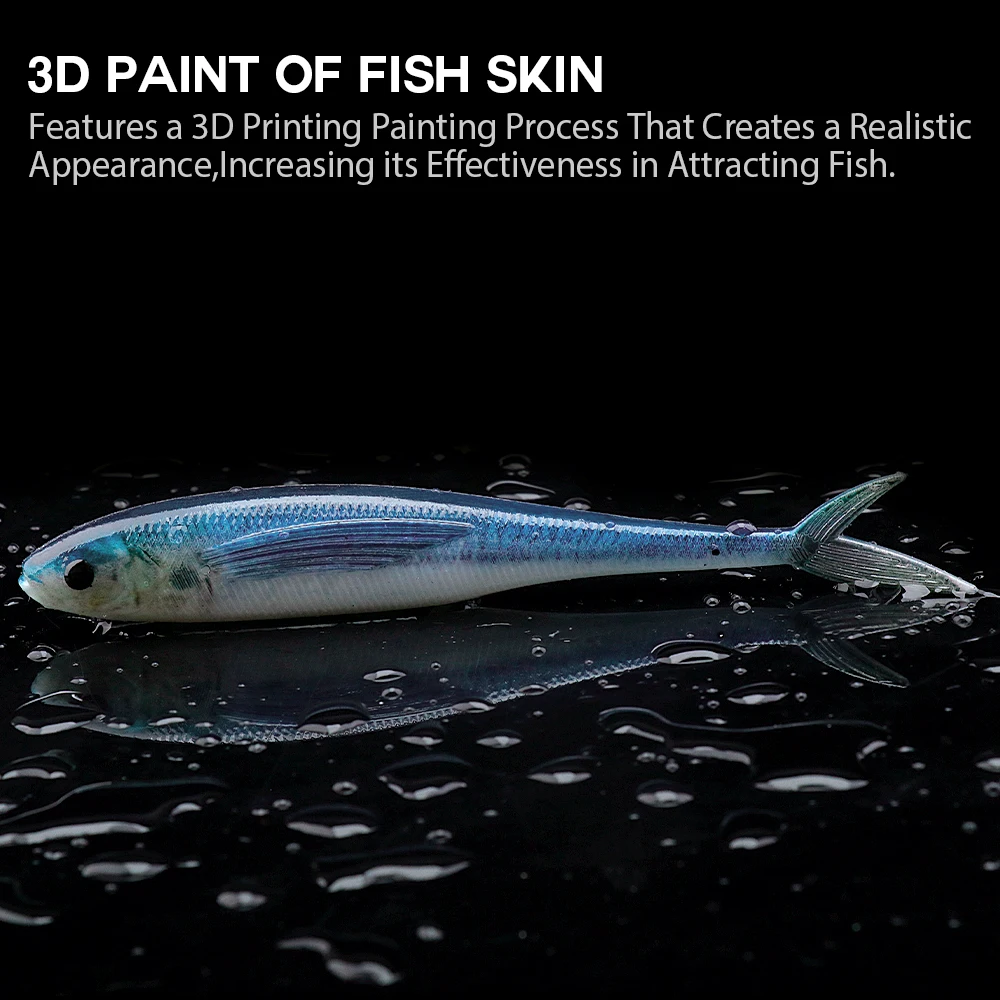 lifelike swimbait fishing soft lures freshwater saltwater soft plastic lure 120mm 10g 3D print artificial silicone bait for fish