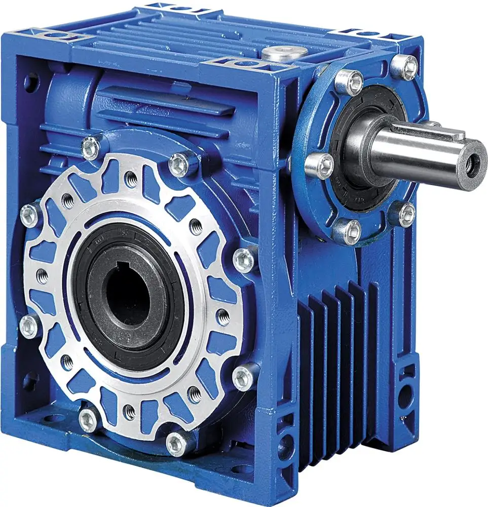 Aluminum Alloy Flange Square Angled worm Wheel gearbox speed Reducer Speed Dc Motor Worm Gear Box