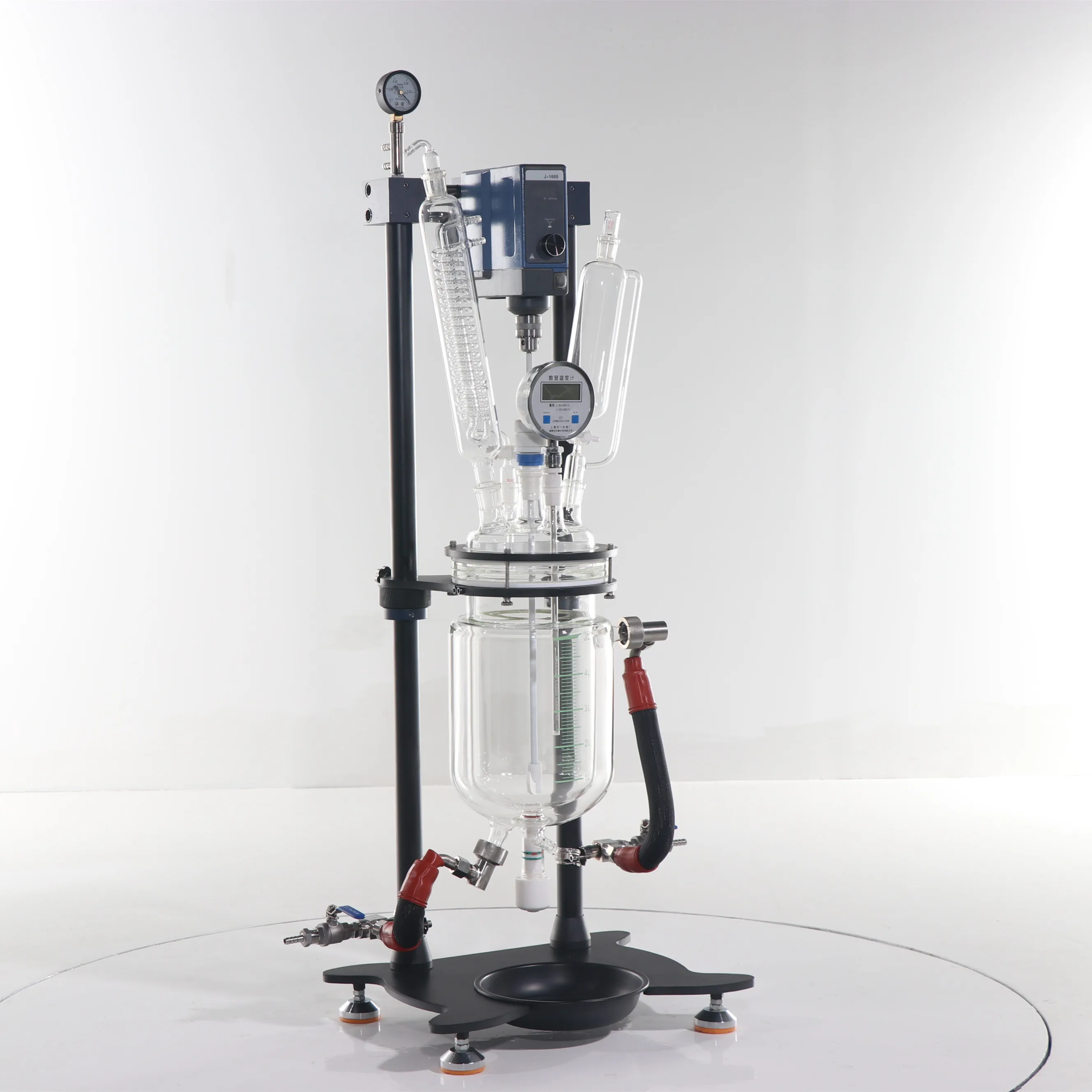 Excellent Quality Chemical Pharma Thermostat 20L Glass Pressure Chemical Reactor Price