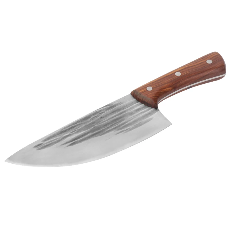 High Quality 7.5 inch Skarde Slaughter Cutter Cutting Steel Meat Cleaver Kitchen Knife Retro Butcher Knife Hand Forged Knife