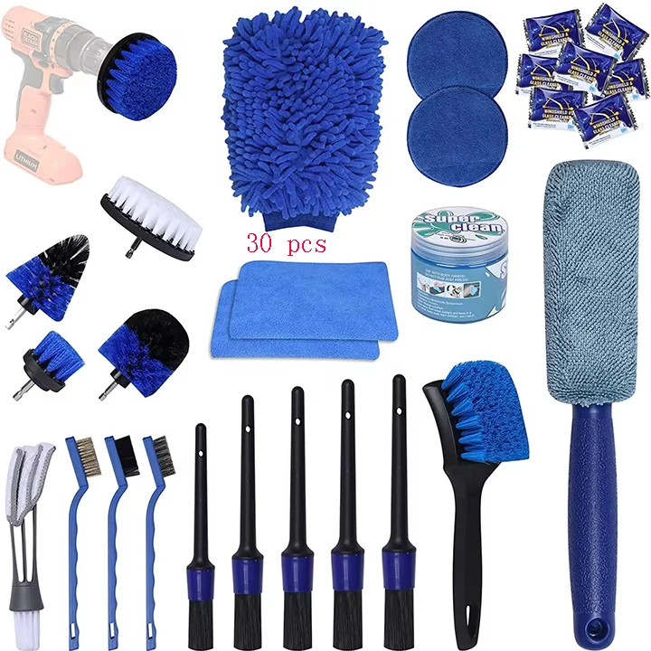 Professional Auto Care kit Car Windshield Cleaning Tool Detailing Brush Set for Interior Exterior Washing