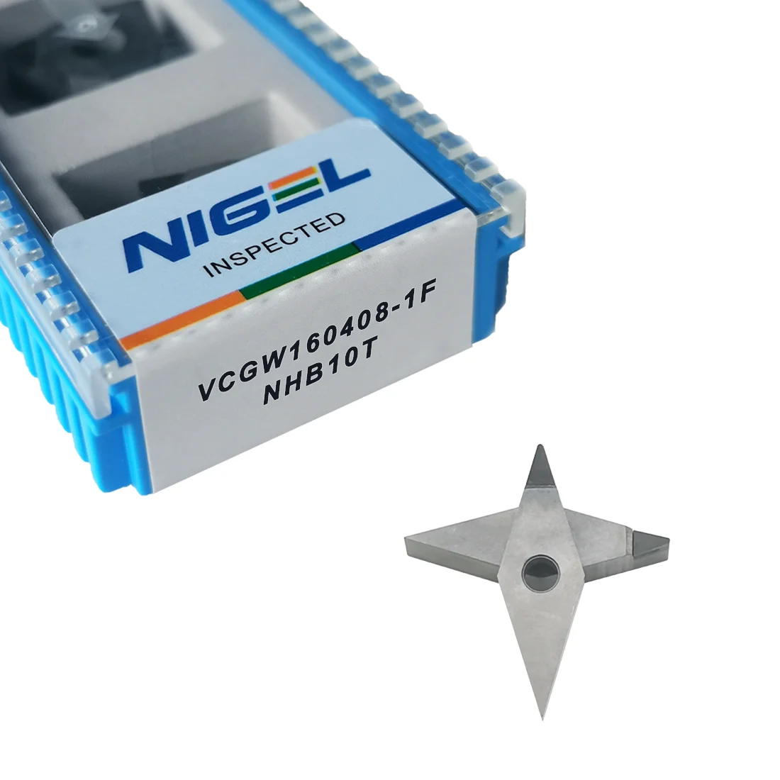 Nigel VCGW160408 CNC Lathe PCBN Turning Tool Alloy Cutting Carbide Inserts For Aluminum Heavy Interrupted Cutting Hardened Steel