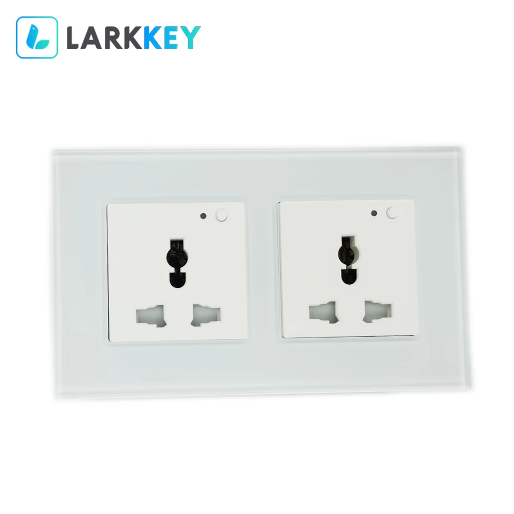 Larkkey smart Tuya wifi double uk universal electric wall socket