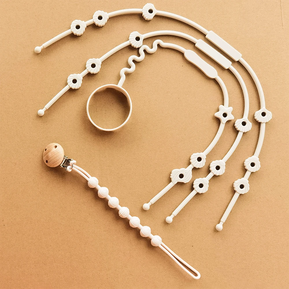 2024 Amazon Hot Sale New Safety Pacifier Teether Strap Stretchable Toy Clip Silicone Baby Toy Straps For Strollers