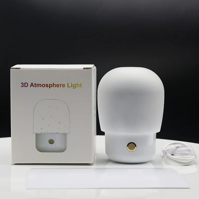 Colors Dynamic Night Light Acrylic Desk Lamp  Sensor Dimmable Indoor Bedroom Lamp with Warm Options