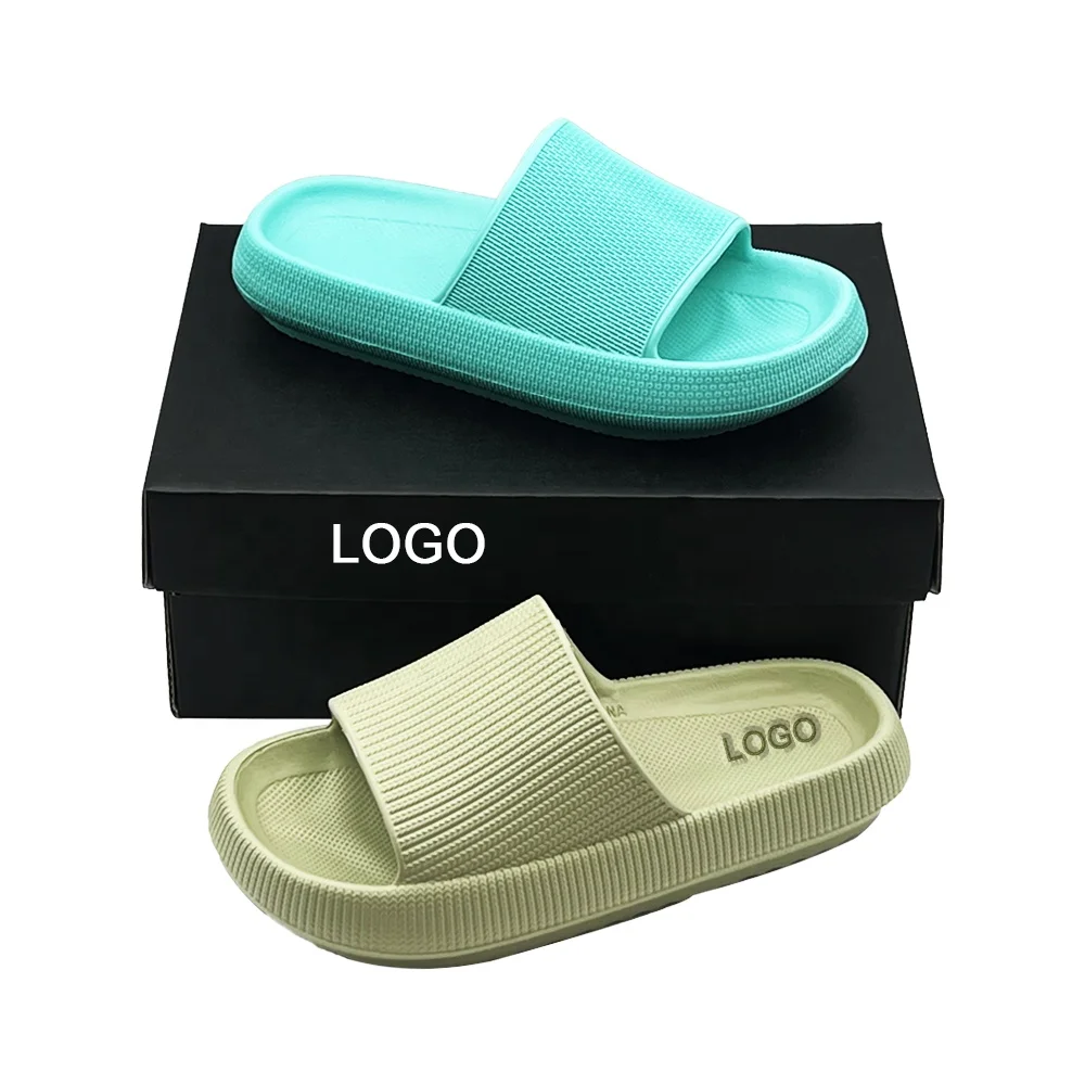 CUSTOM LOGO Pillow Slippers for Women and Men House Cloud Bedroom Rubber Home Slides Shower Sandals Slippers