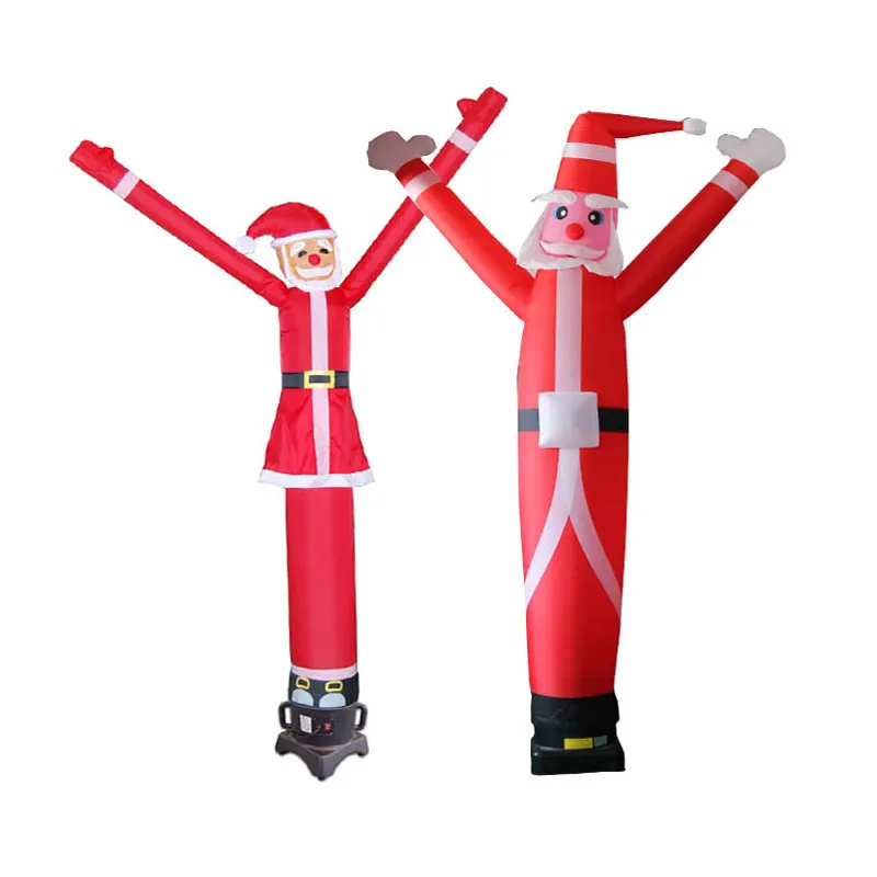 christmas Decoration Supplies Cheap Inflatable Advertising Santa Claus Sky Air Dancer Tube Man Balloon for Decoration Outdoor