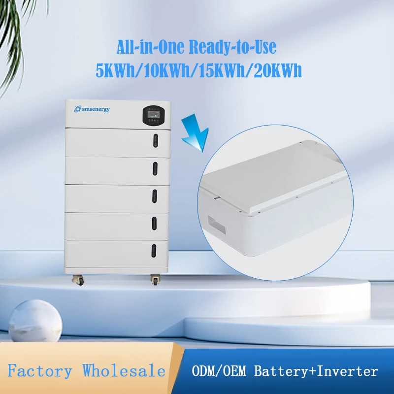 Hot sale ALL in 1 one lipo4 battery 15kwh 20kwh lithium battery 48V 51.2V 200ah 300ah stacked lifepo4 battery with inverter