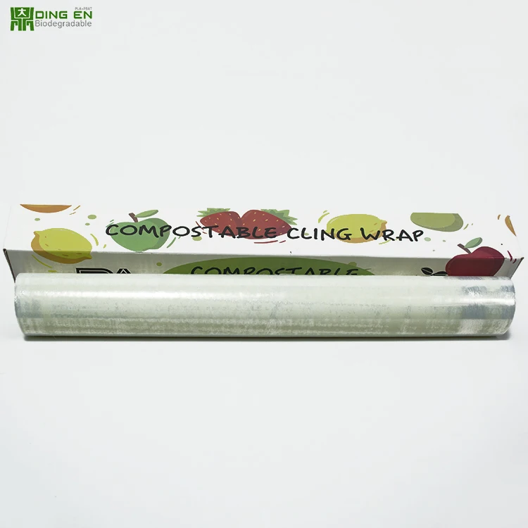 Biodegradable material with transparent PLA wrap for food preservation Household Products PLA Biodegradable packaging film