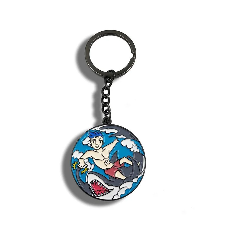 Custom Keyrings Logo Letter Personalized Soft Hard Enamel Badges Keychain Custom Metal Zinc Alloy Key Ring Keychain