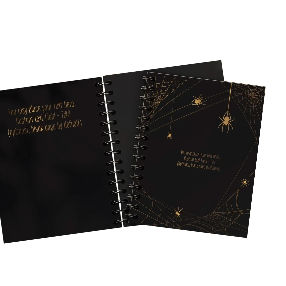 Wholesale Customized Printing Writing Paper Black A4 A5 Hardcover Spiral Diary Journal Notebooks