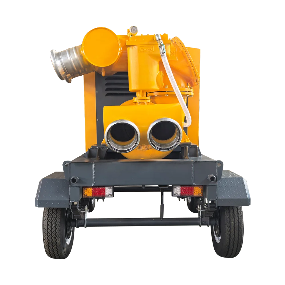 Fixed type high suction speed diesel engine driven urban drainage vacuum pump