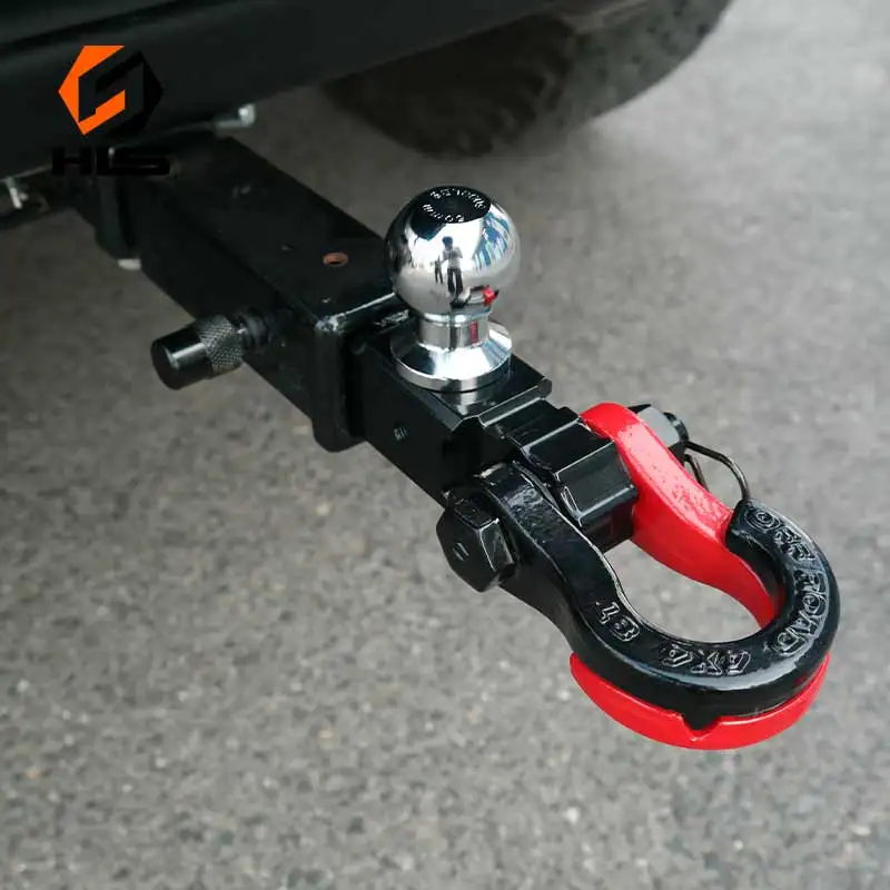 Trailer Hitch Ball Mount 2 inch split shackle hitch receiver Rotatable Tow Shackle with Hitch Ball tow bar