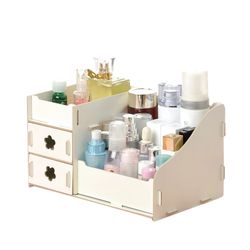 Factory Bathroom Large Capacity Led Mirror Makeup Organizer Cosmetic Storage Box