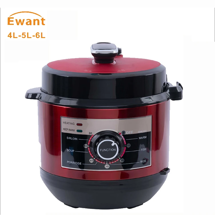 Ewant 6 Liters 1000W 70KPA Multipurpose Large Capacity Automatic Programmable Electric Pressure Cooker
