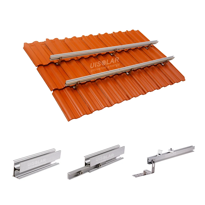 UISOLAR High Quality solar panel Rail Splice Kit Solar Panel Connector Anodized Solar Roof System Natural Silver