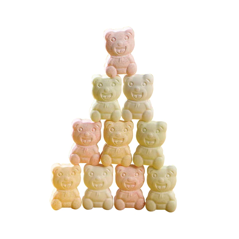 Children Cute Cartoon Pattern Sweet Tablet Bears Candy Milk Tablet Candy Bear Hard Candy