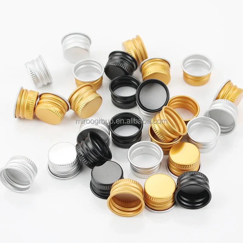 Customized Aluminum Metal Screw Cover Cap 18mm 20mm 24mm 28mm Aluminum Screw Lid for Bottle and Jars