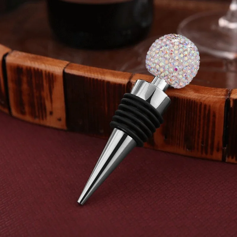 Diamond Reusable Plug Crystal Decorative Wine Beverage Bottle Stoppers Bar Accessories