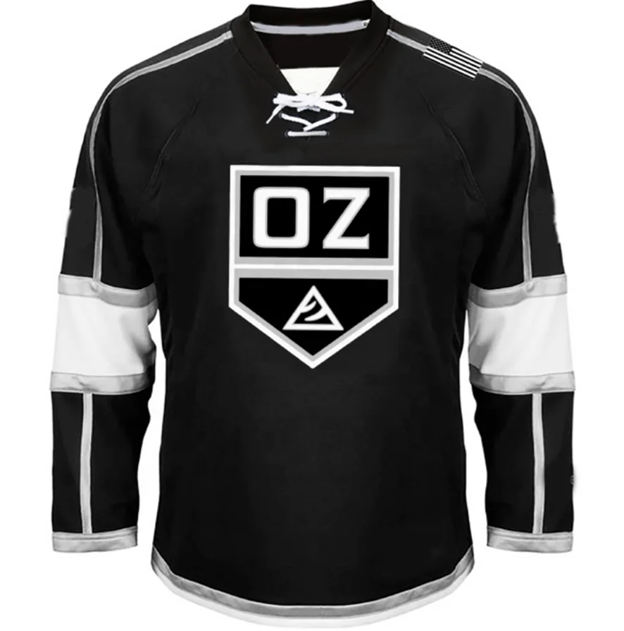 Customized Black Cheer USA Flag Mesh Practice hockey Jersey