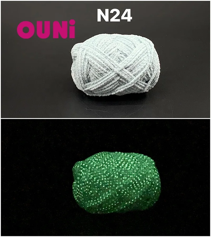 New functional 50g 200m  lightly  chunky knit velvet yarn glow in night luminous yarn  new functional  soft wool glow yarn