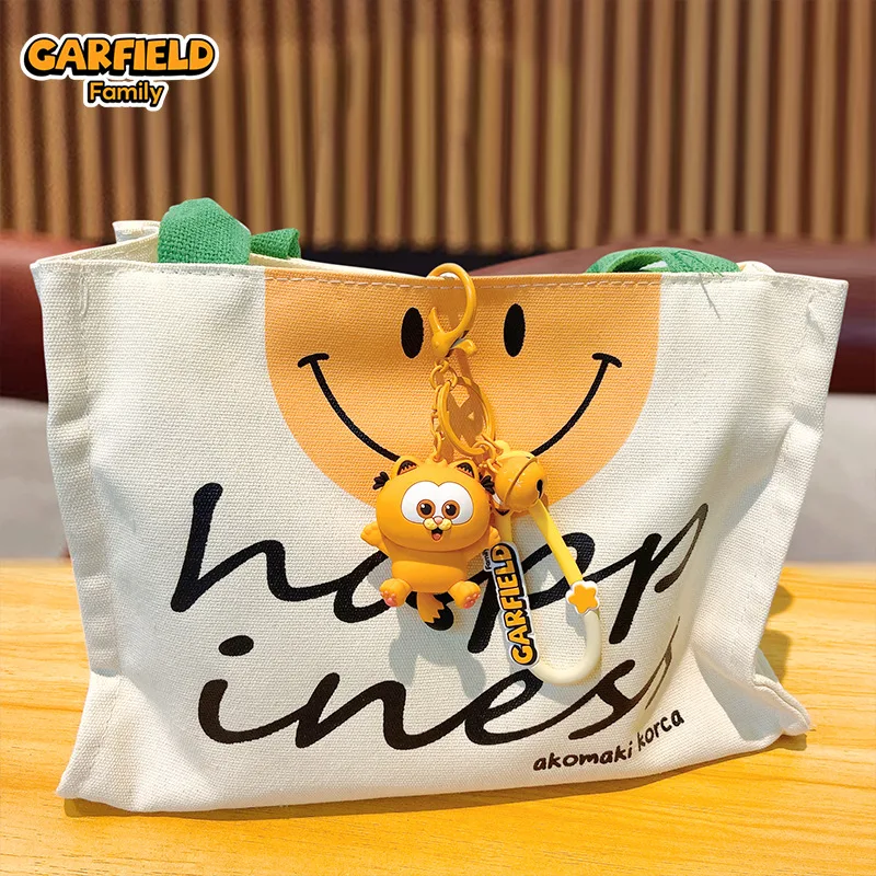 Garfield Doll Keychain Cute Anime Figure Cartoon Animal Toy Pvc Keychain Car Key Backpack Decor Pendant Key Ring Couple Gifts
