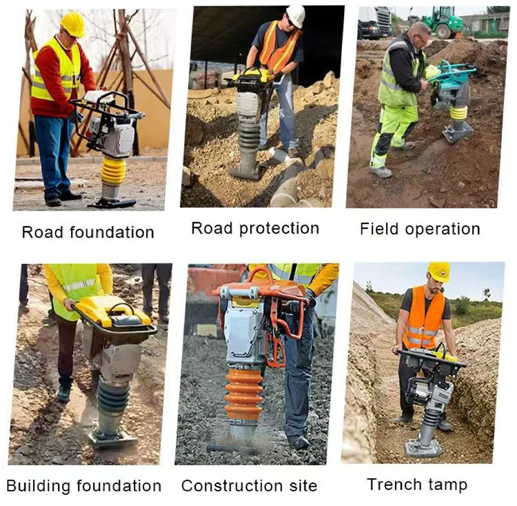 High Power Rammer Earth Rammer For Site Construction Automatic Soil Compactor Machine