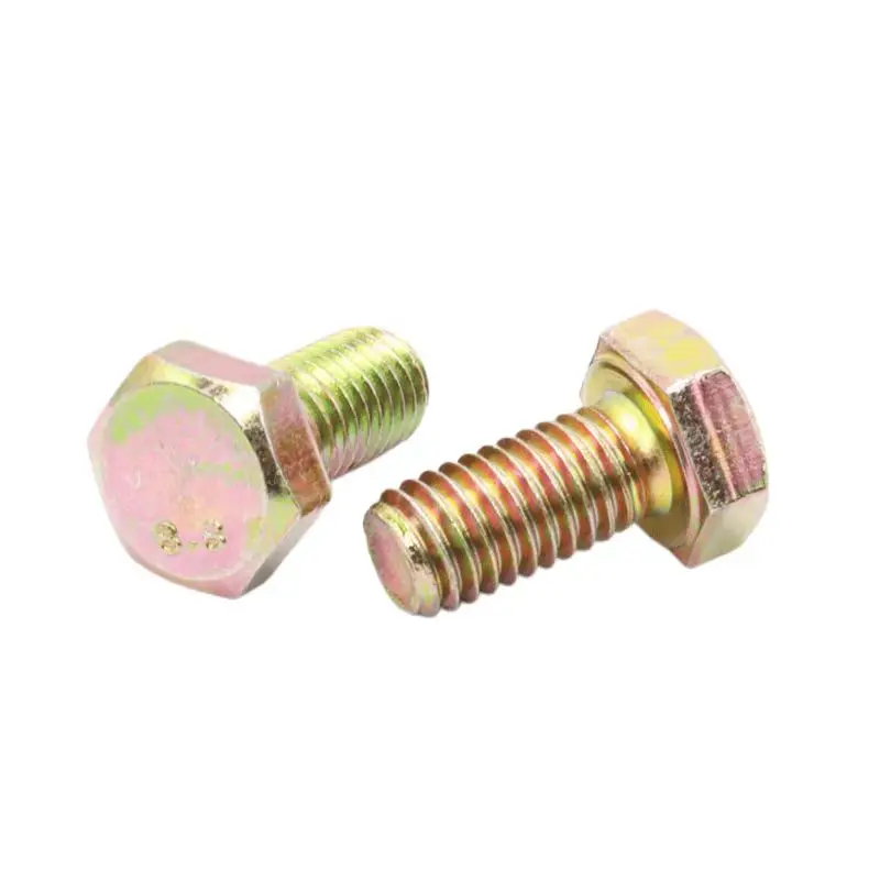 Yellow zinc Hexagonal bolt  GB5782 GB5783 DIN933 DIN931