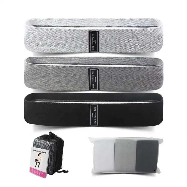 Heavy Duty Exercise Power Cotton Fabric Pull Up Assist Long Hip Bands Long Custom Resistance Band