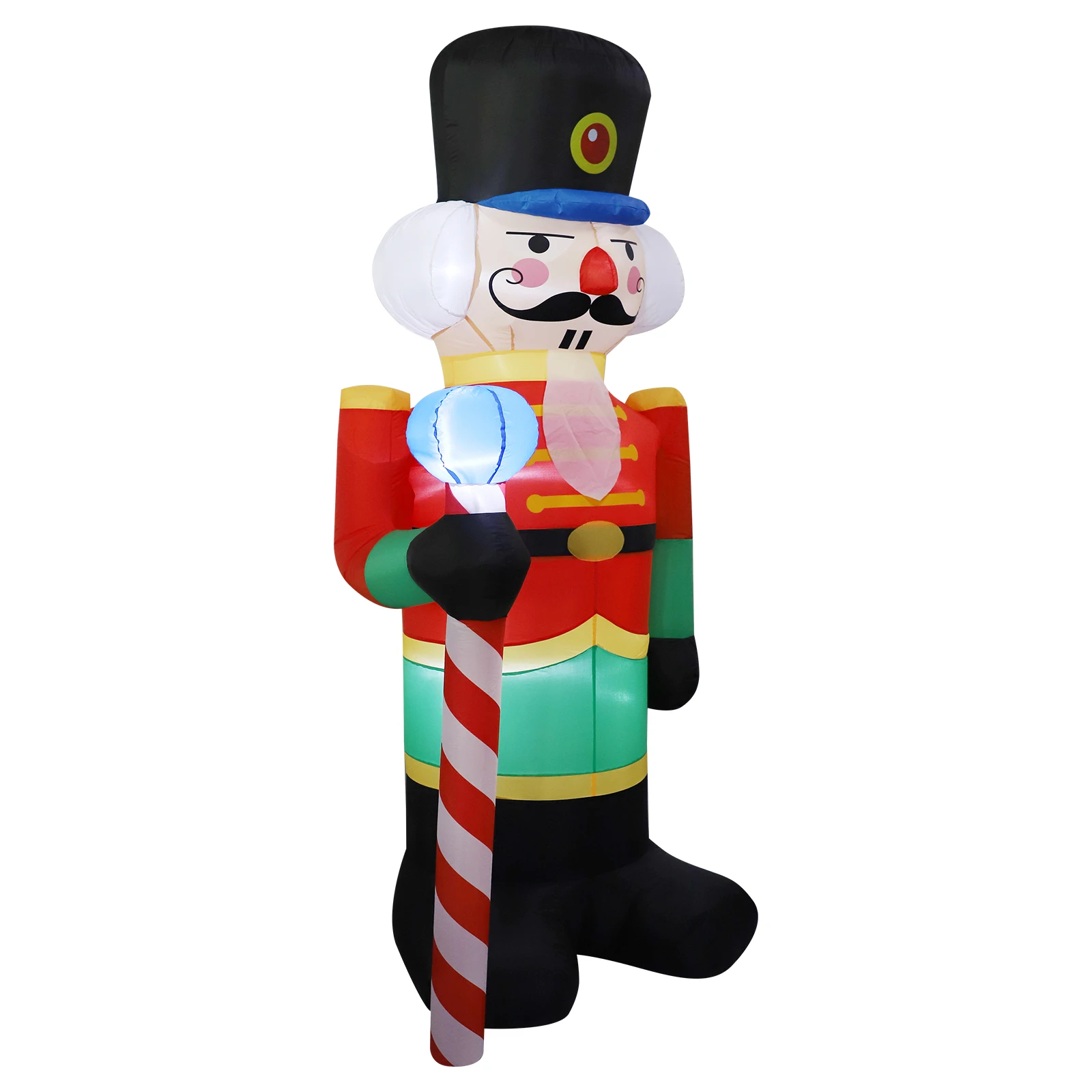 Hot Selling 8ft Christmas Inflatable Nutcracker Soldier Holiday Decoration With LED Light At Home Yard