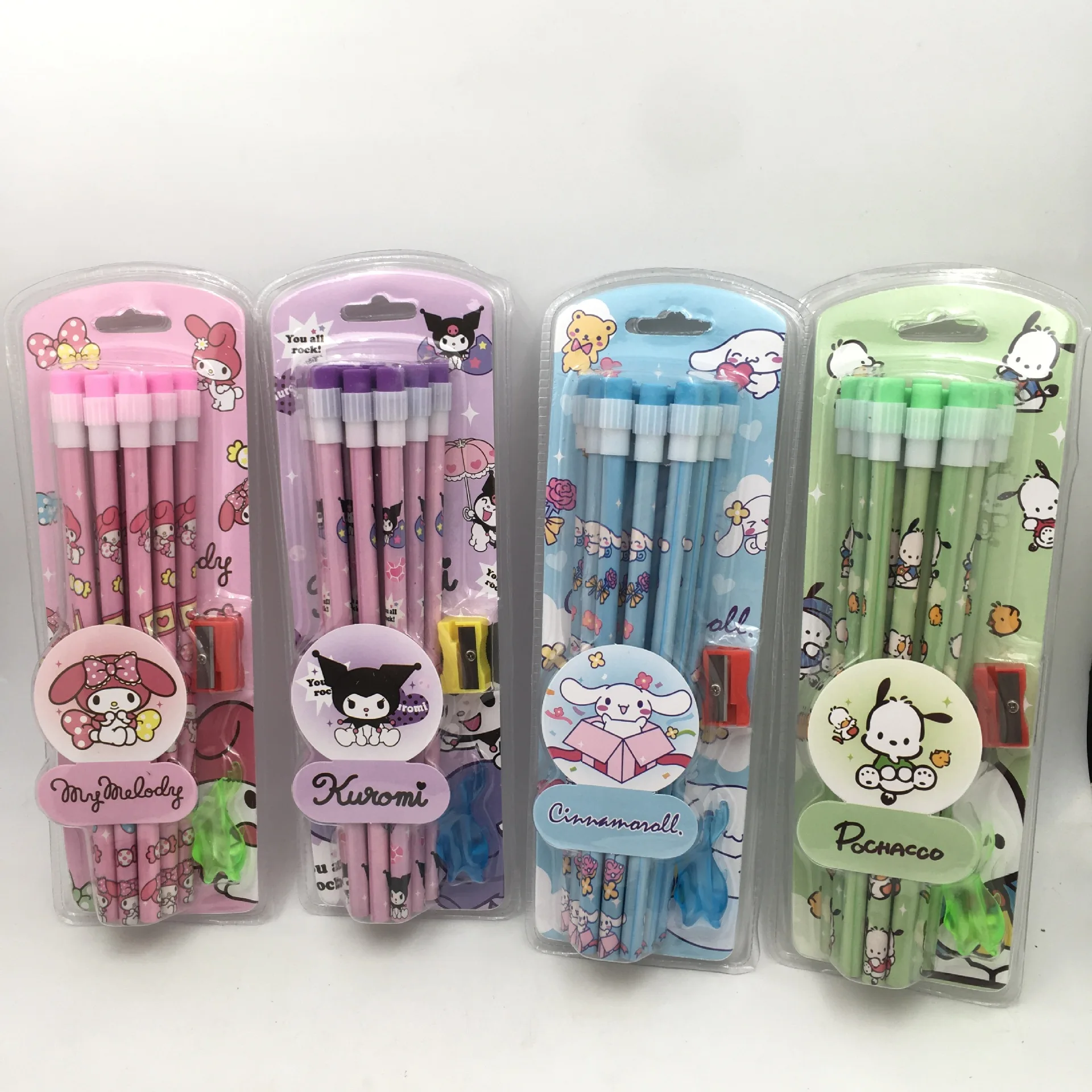 Kuromi School Stationery Pencil Set 12pcs/box KT Melody Cinnamoroll 2B