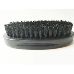 Natural 100% boar bristle 360 wave curve wooden hair shaving beard brush