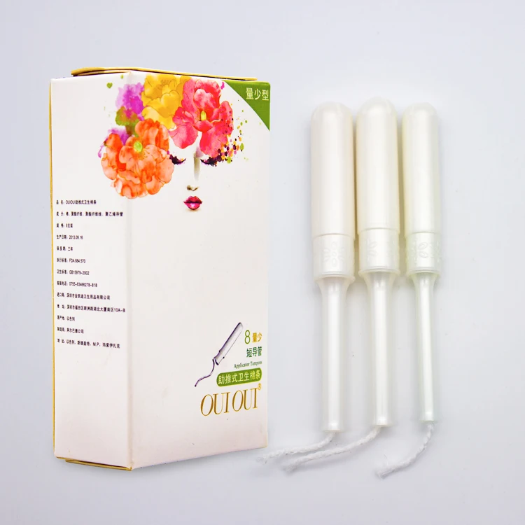 Wholesale Feminine Hygiene Products Private Label Women Plastic Pearls Applicator Organic Cotton Tampons