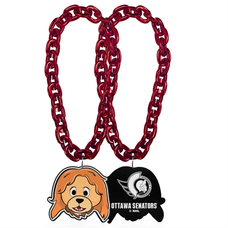 customizable 3D Detachable Magnet Via Ring Loop Vibrant Mascot Fanchain Eva Fan Chain Necklace Foam With Led Light