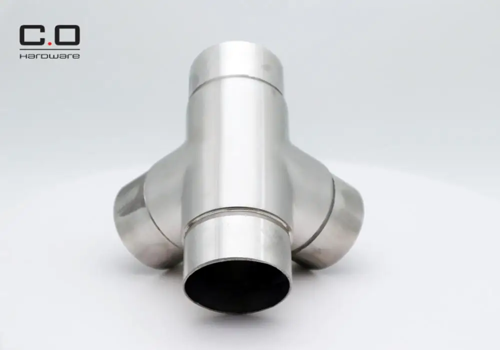Stainless Steel Handrail  Railing Fittings Tube Connector Elbow 4 Way Tee Elbow