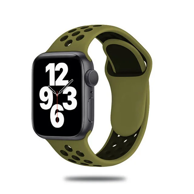 iWatch 7 two-tone silicone sports watch strap for Apple watch7