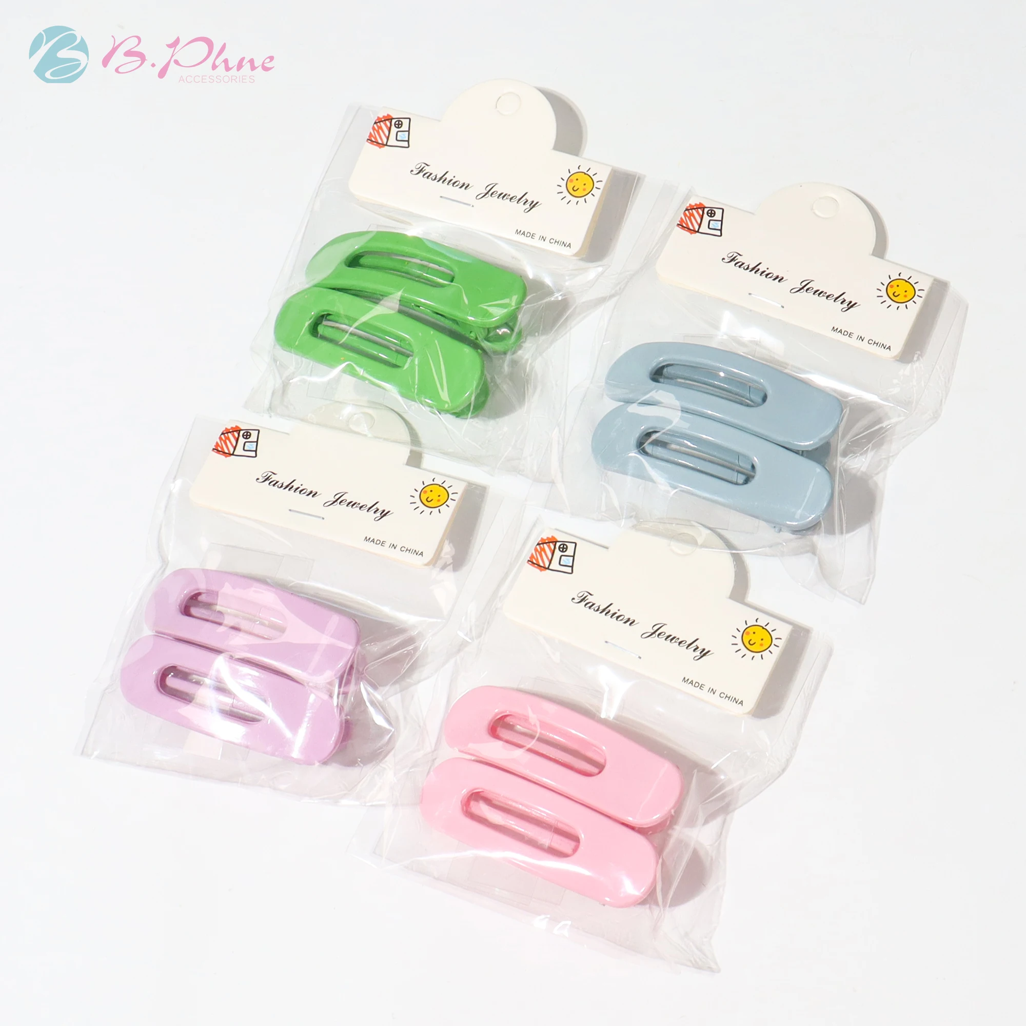 Bphne Clips Hair Accessories 2 Pcs Solid No Crease Duck Billed Solid Alligator Hair Clip Set For Women Girls Kids