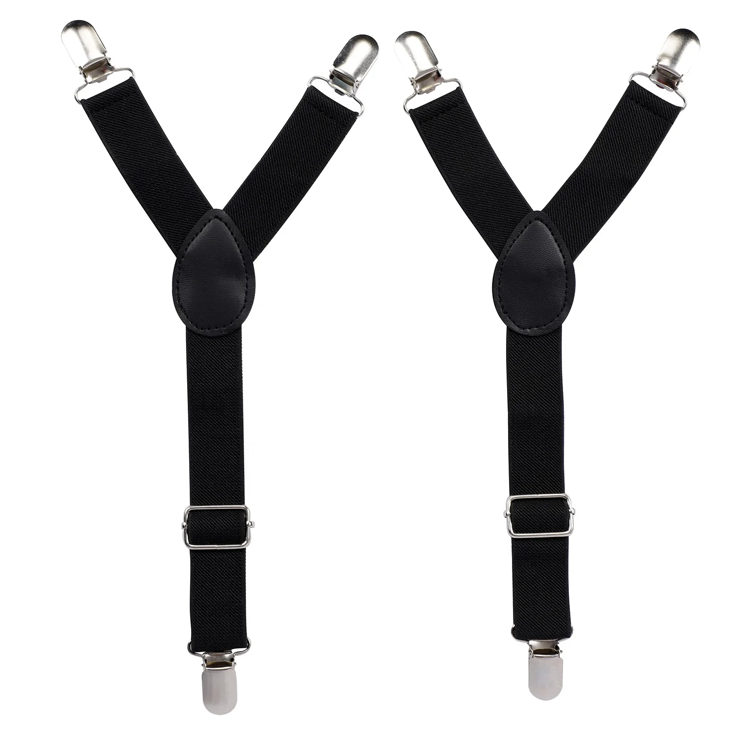 Mens Shirt Stays Durable Elastic with Non-Slip Locking Clamps Adjustable Shirts Holder Black One Size