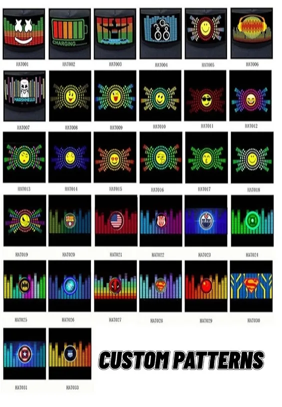 Party red color party festival hip pop led flashing light up shiny  baseball sports hat cap with led light rechargeable