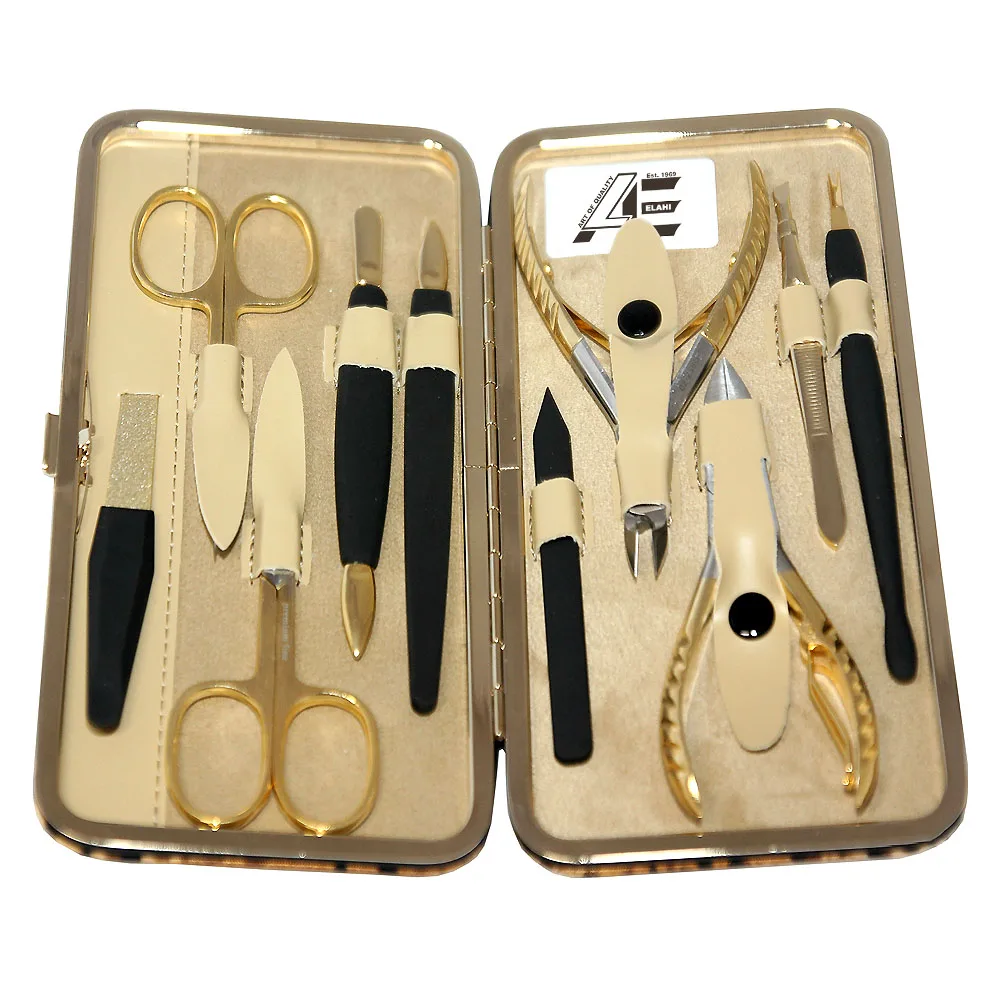 Manicure Pedicure Set Nail Clipper 10 Piece Stainless Steel Tools for Nail Grooming Cutter Kit Gift for Men 2024